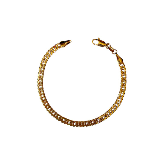 4.0mm Curb Chain 18k Gold Filled Bracelet