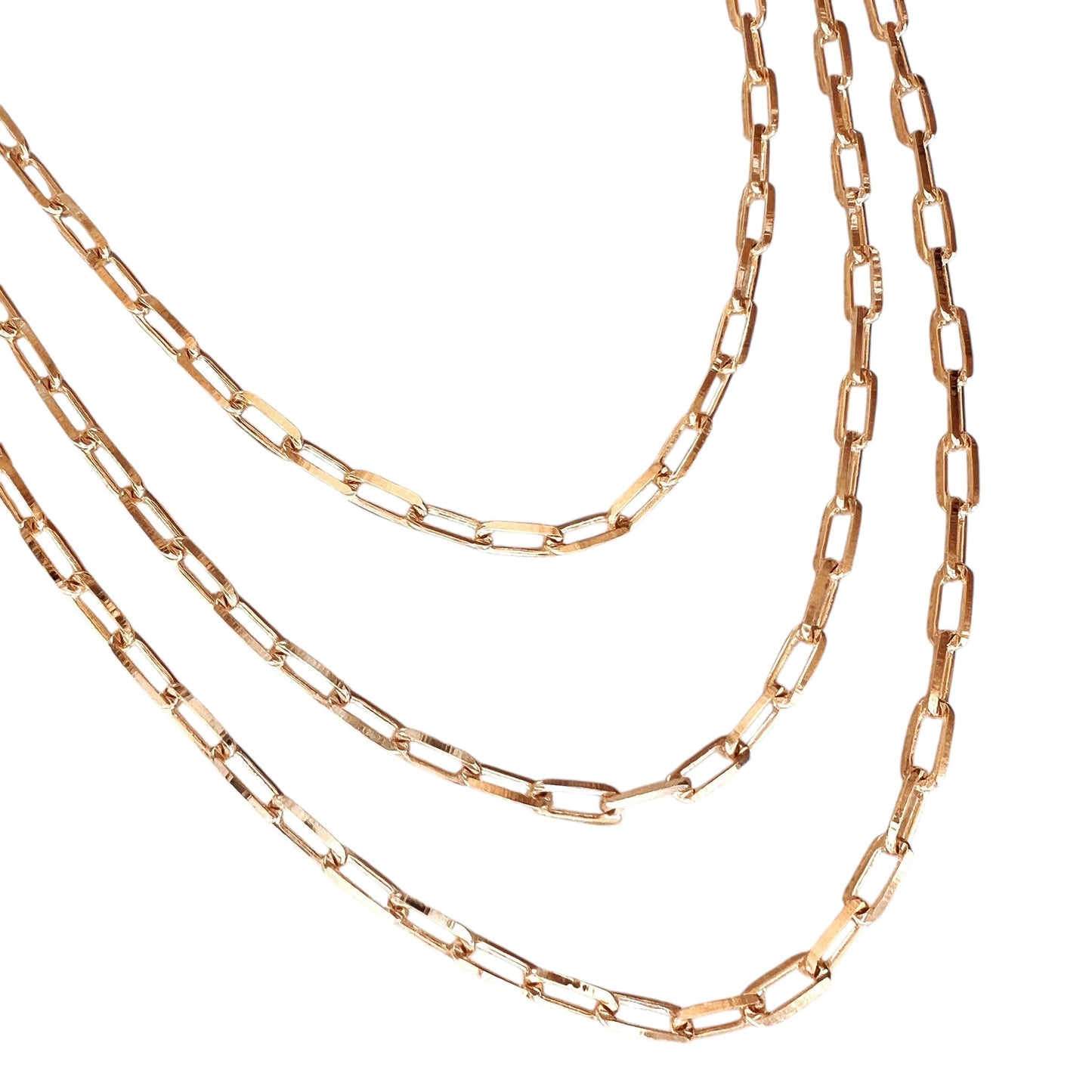 Large Link Paperclip Chain 18k Gold Filled Necklace