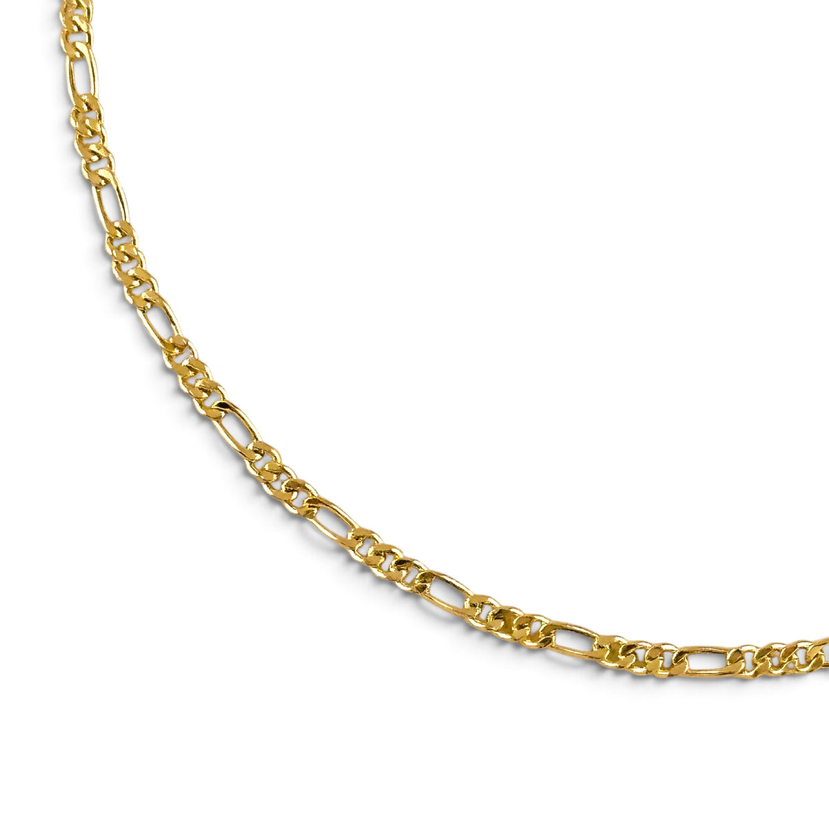 Rounded Figaro Bracelet in 18K gold-filled, view 4