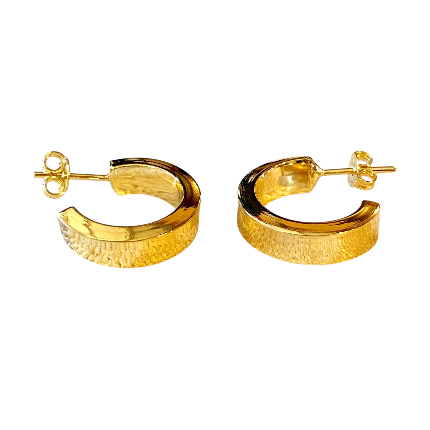 18mm Flat Open Hoop 18k Gold Filled Earrings