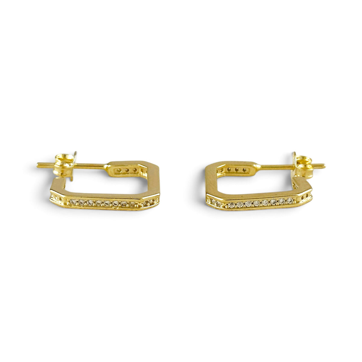 Square Open Hoop 18K Gold Filled Earrings