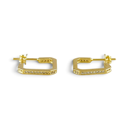 Square Open Hoop 18K Gold Filled Earrings