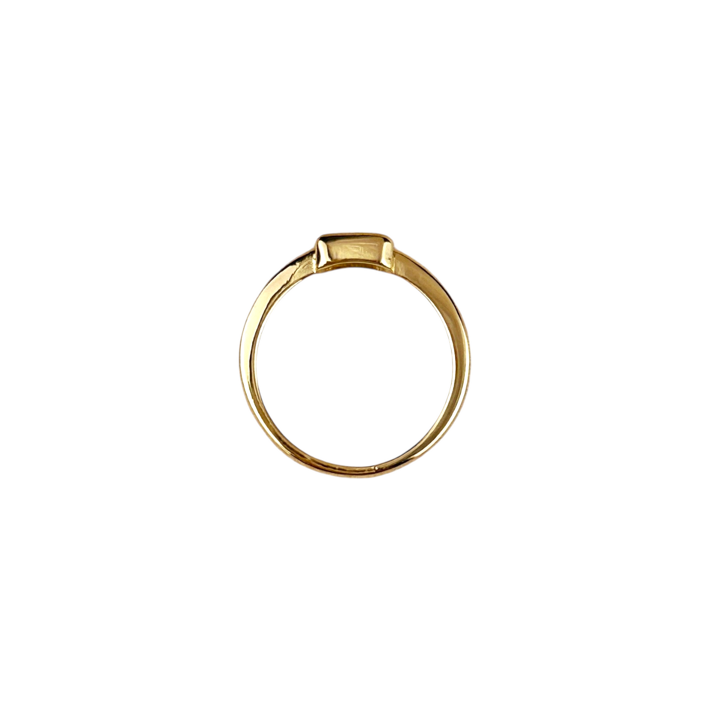 Rectangle CZ Solitaire 18k Gold Filled Ring