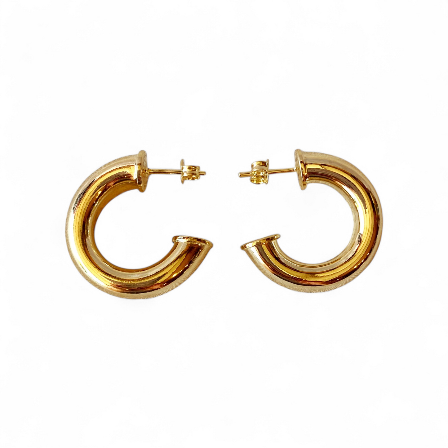25mm Chunky Open Hoop 18K Gold Filled Earrings