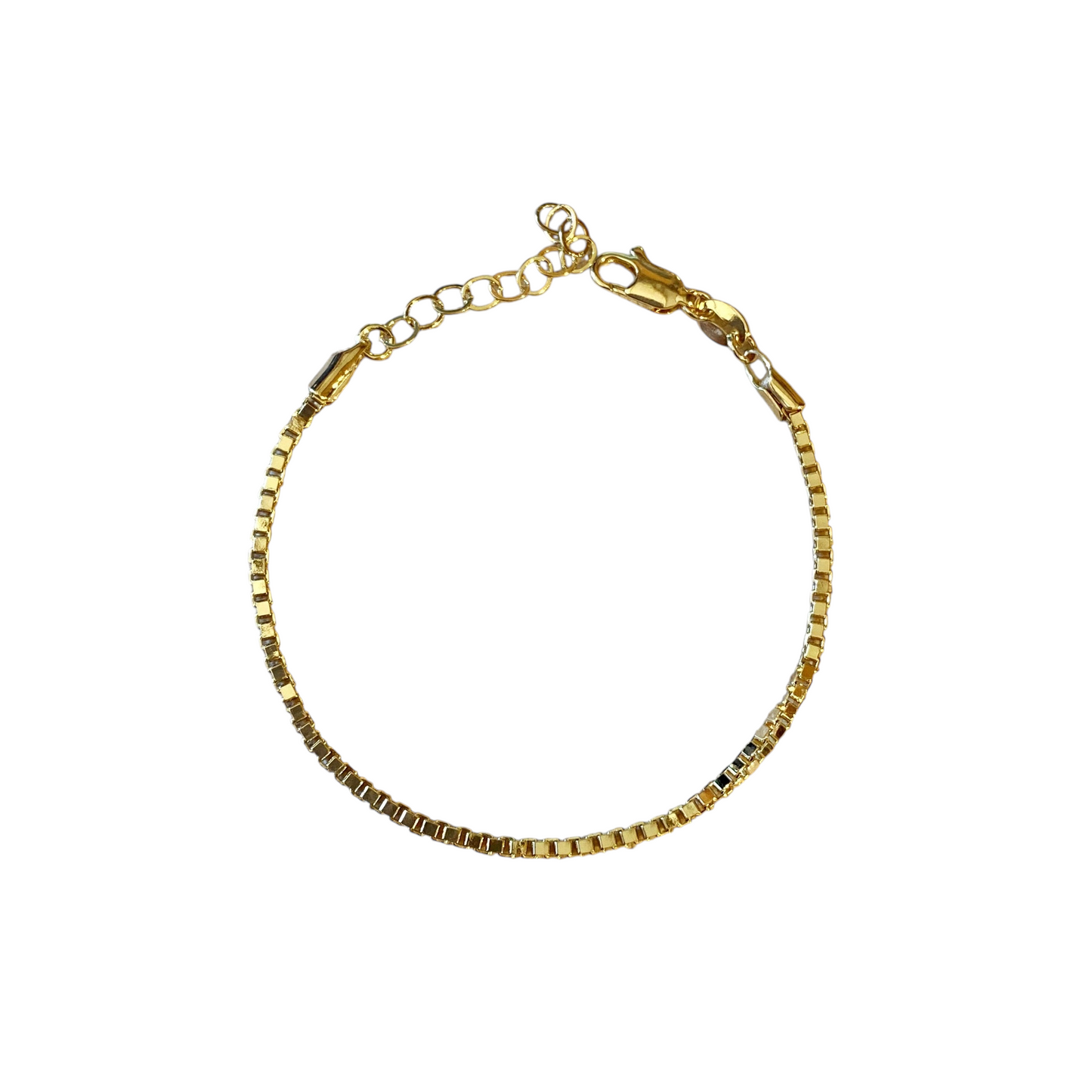 2mm Box Chain 18k Gold Filled Bracelet