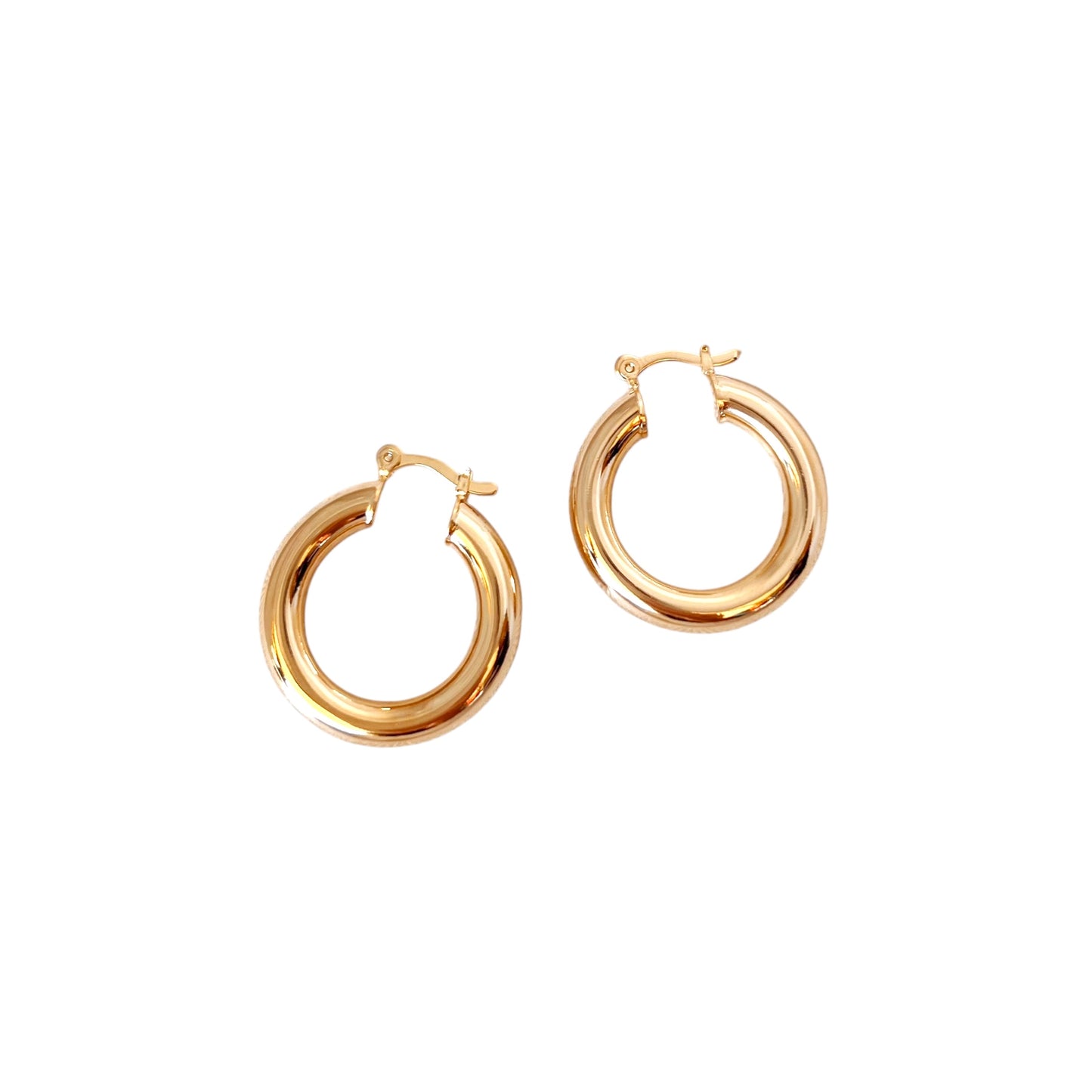 25mm Classic Tube Hoop 18k Gold Filled Earrings