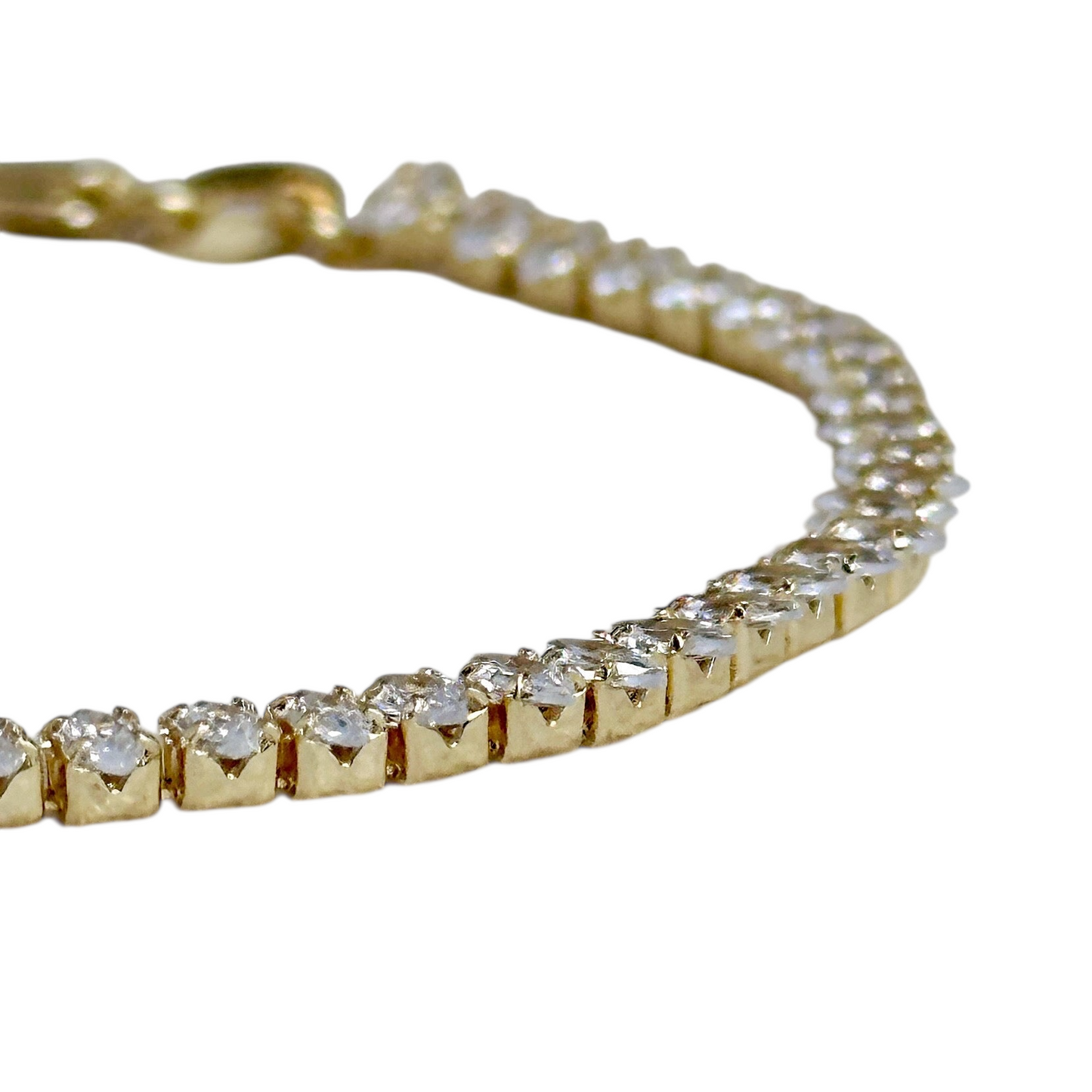 4mm Marquise CZ 18k Gold Filled Riviera Bracelet