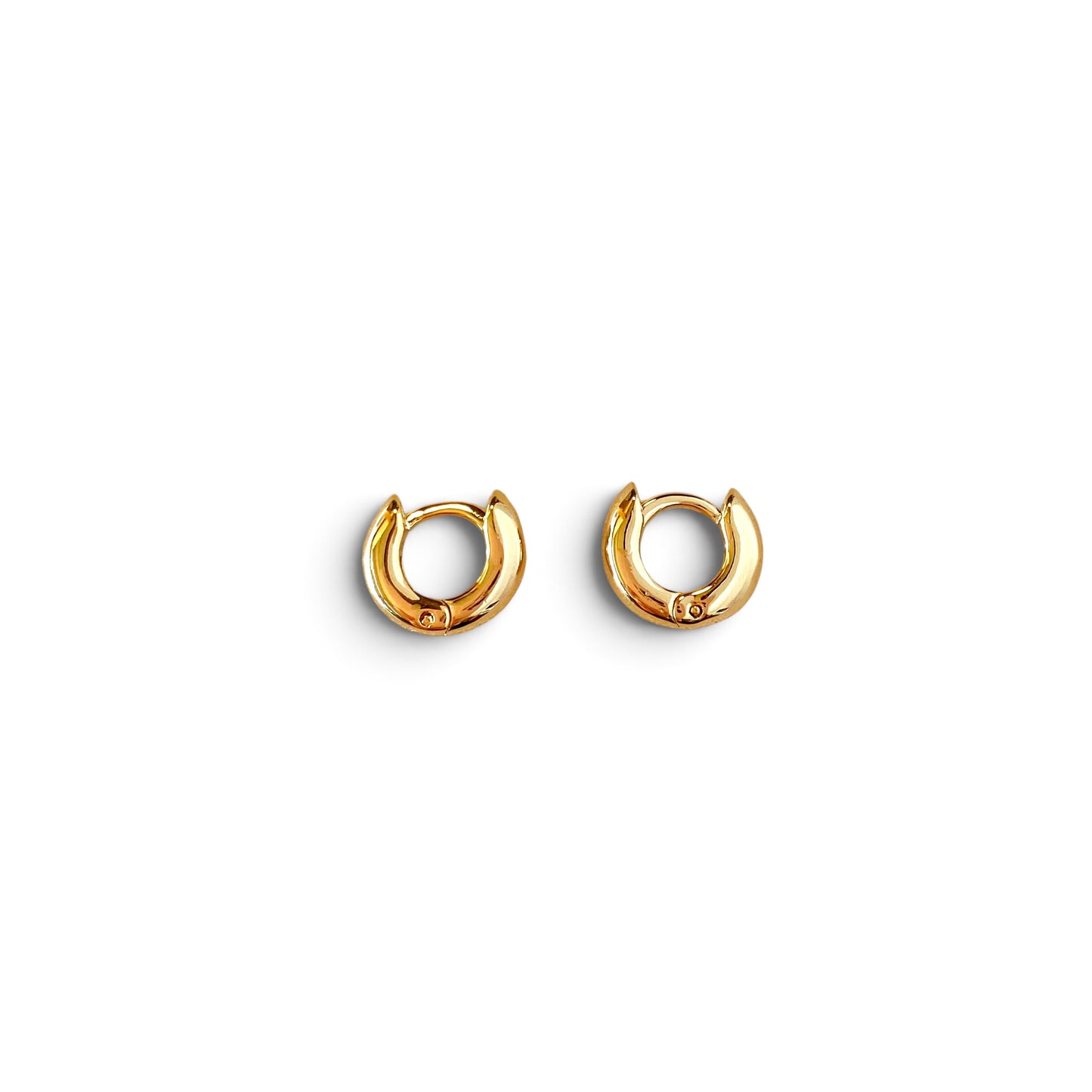 Rounded Huggie 12mm 18K Gold Filled Hoop Earrings