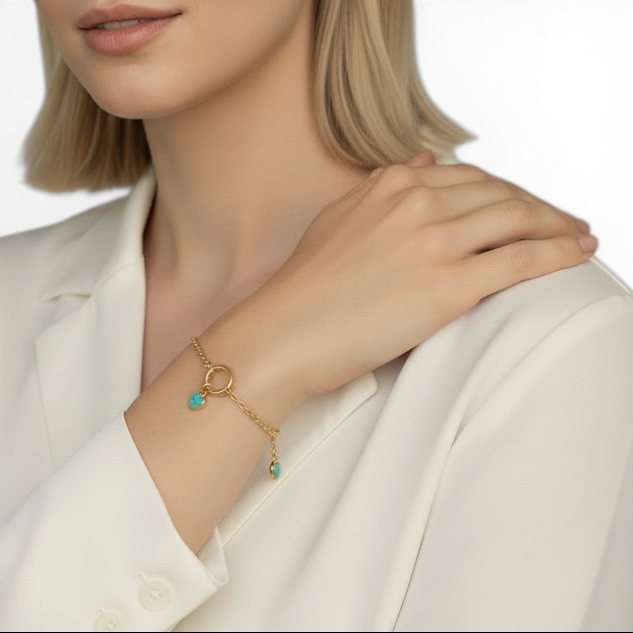 Heart Opal 13mm 18K Gold Filled Charm