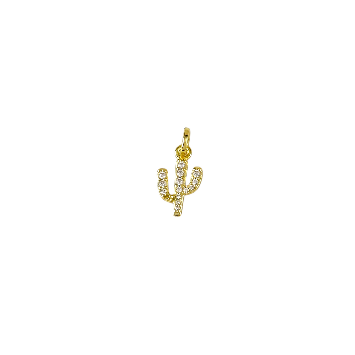 Cactus Pavé CZ 18mm 18K Gold Filled Charm