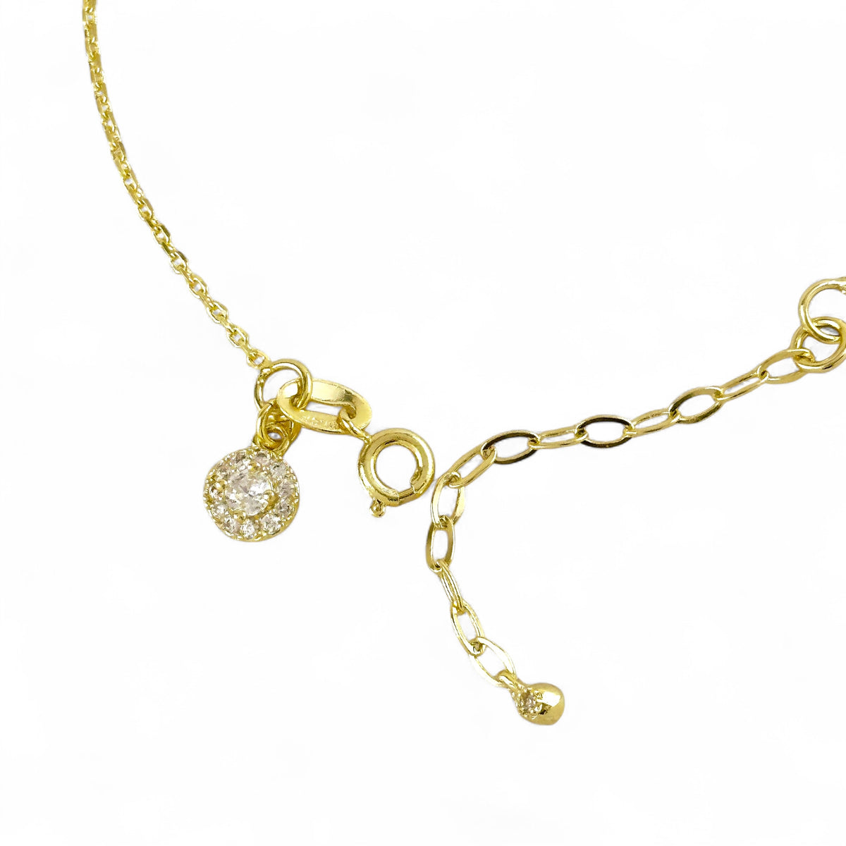 Dangling CZ Bracelet in 18K gold-filled, view 4