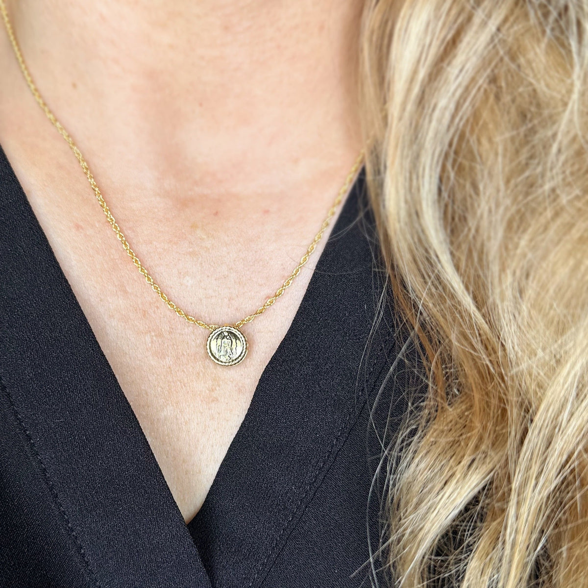 Our Lady of Guadalupe 18K Gold Filled Necklace