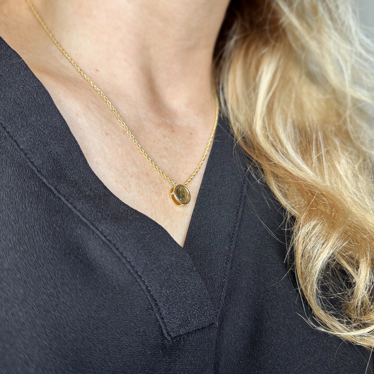 Our Lady of Guadalupe 18K Gold Filled Necklace