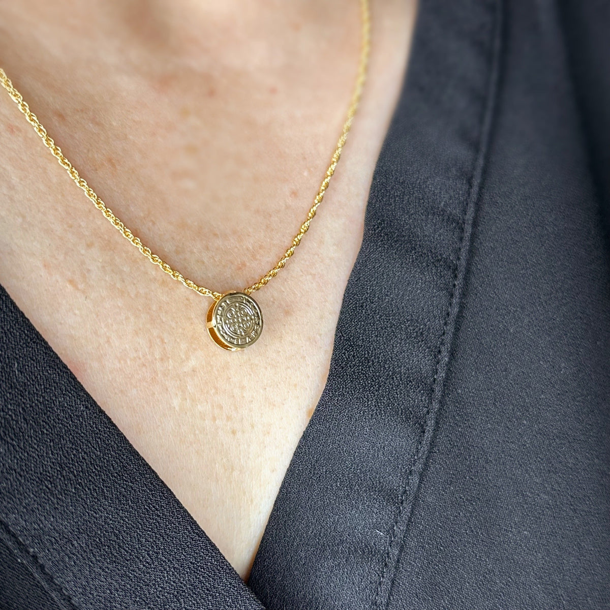 Saint Benedict Double-Sided 18K Gold Filled Necklace