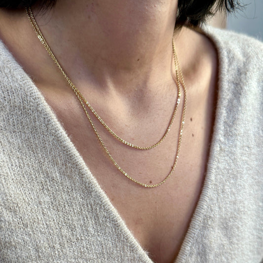 1.45mm Cable Chain 18k Gold Filled Necklace