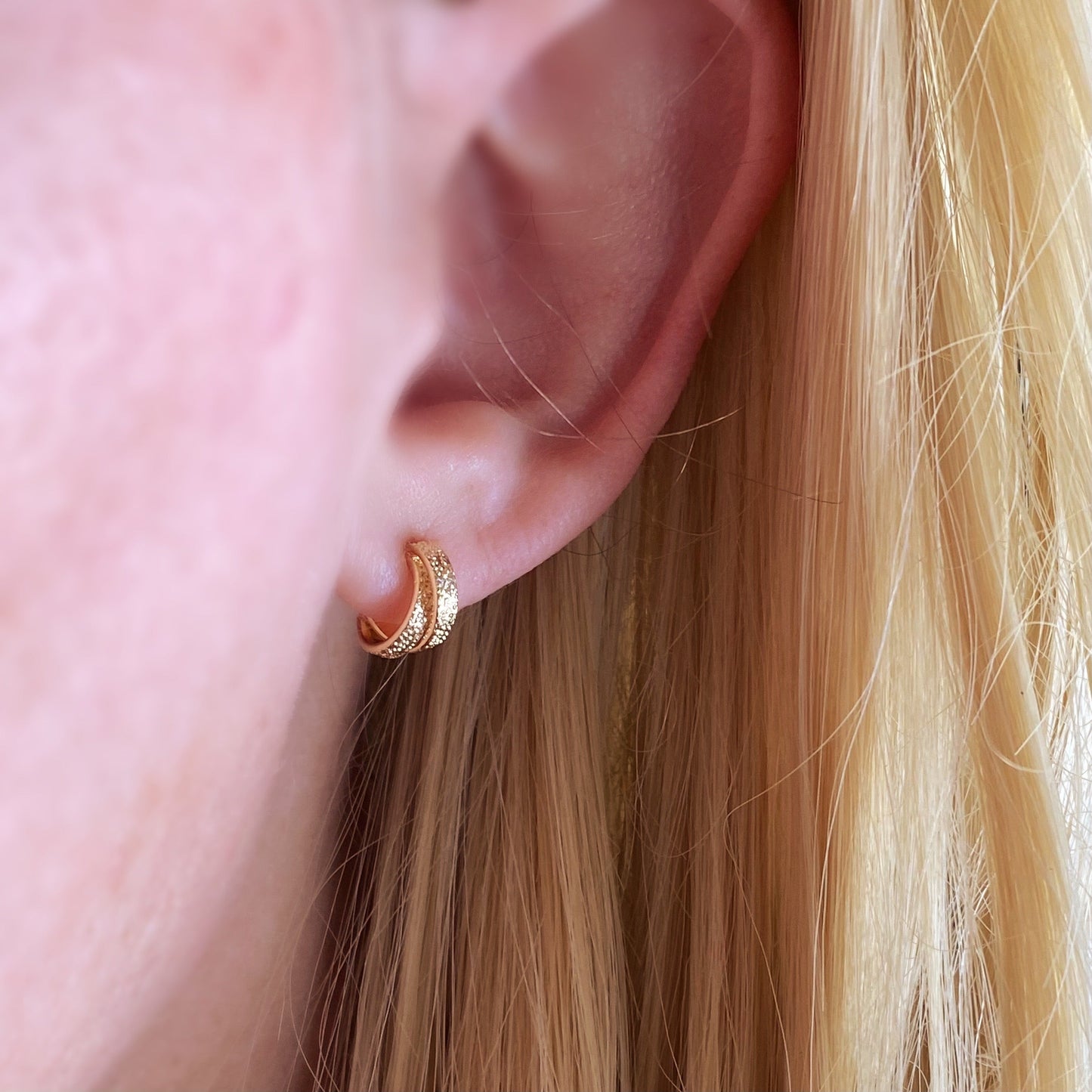 10mm Double Wire Open Hoop 18k Gold Filled Earrings