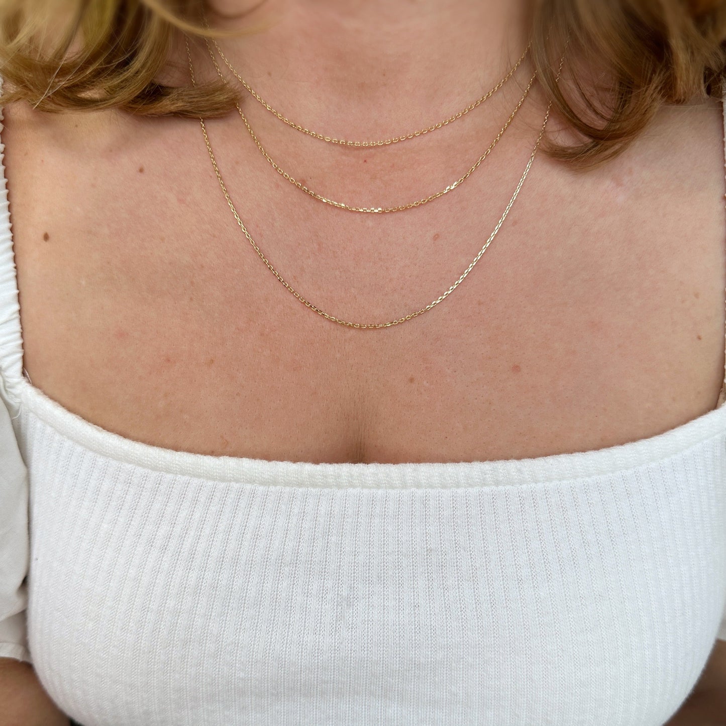 0.9mm Link Chain 18K Gold Filled Necklace