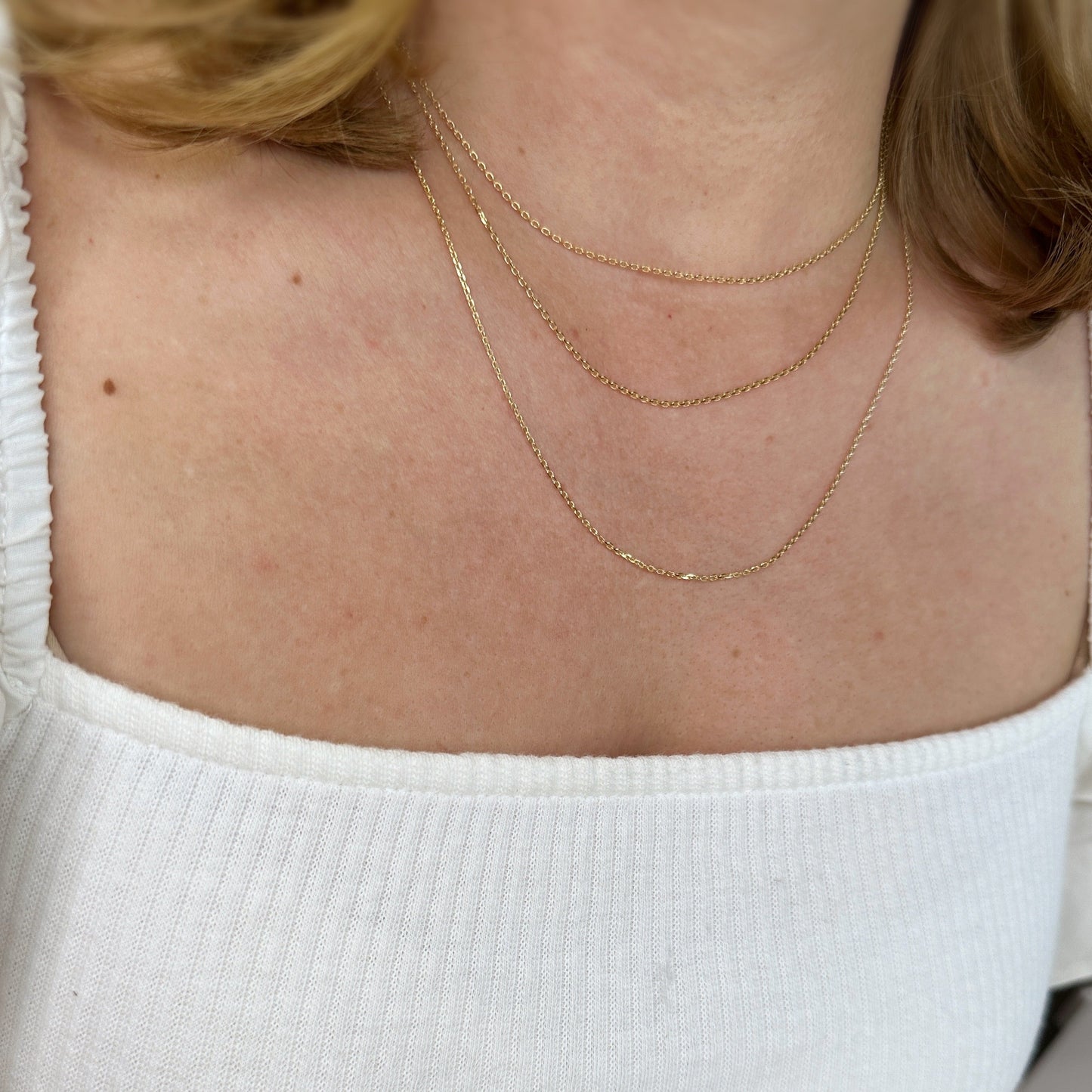 0.9mm Link Chain 18K Gold Filled Necklace