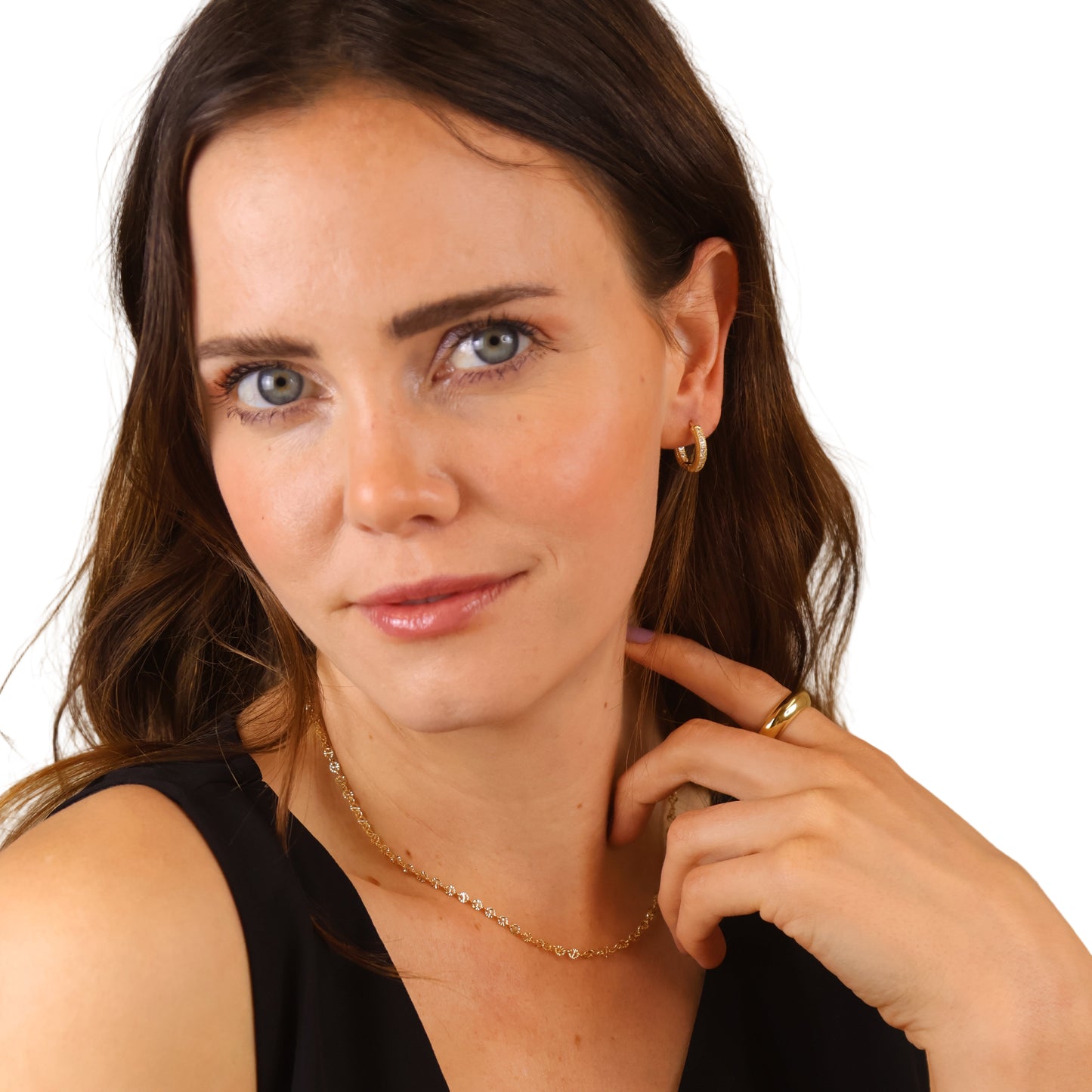 Diamond Cut Mirror Chain 18k Gold Filled Necklace