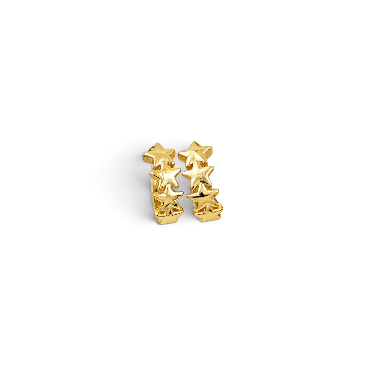 10mm Star Huggie Hoop Earrings 
