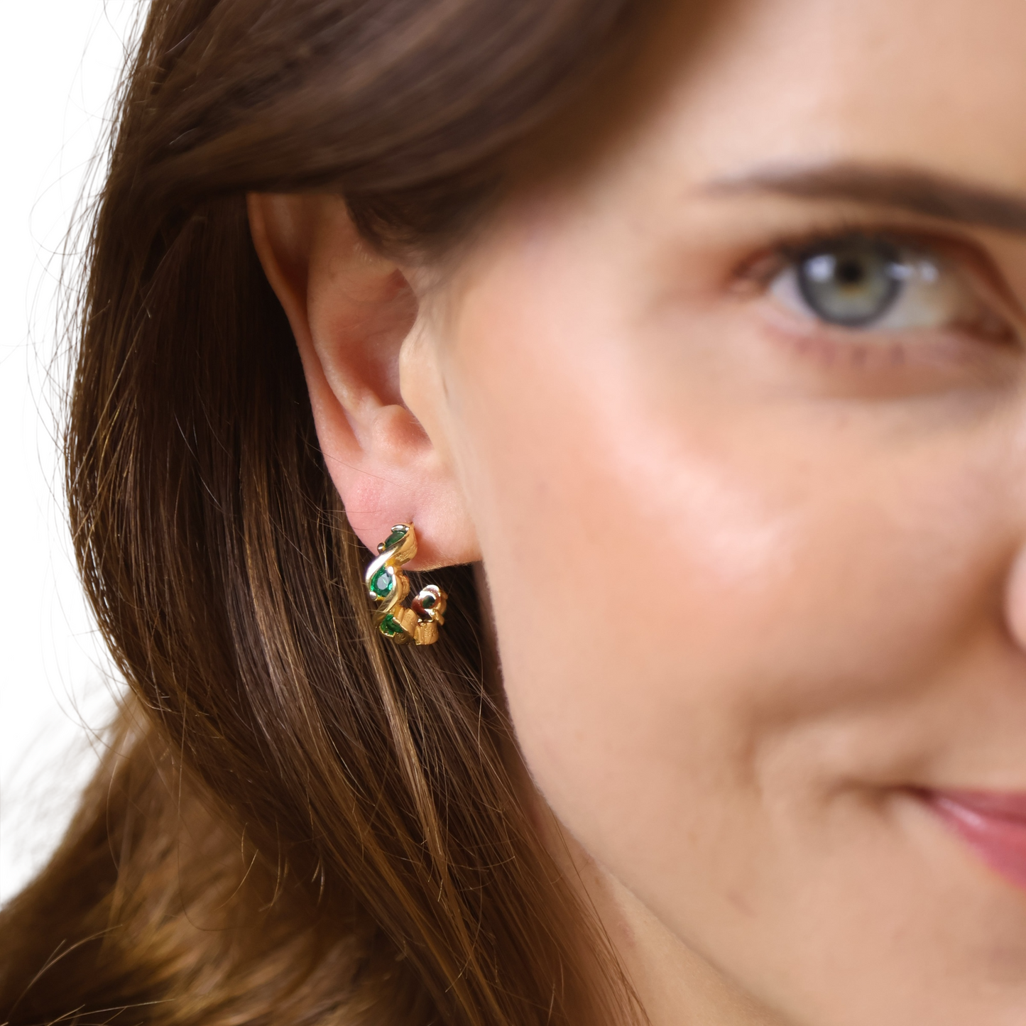 15mm Infinity CZ Open Hoop 18k Gold Filled Earrings
