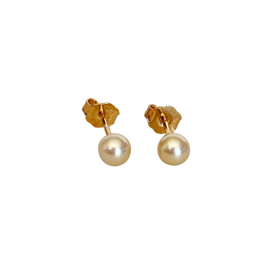 5mm Pearl Stud 18k Gold Filled Earrings