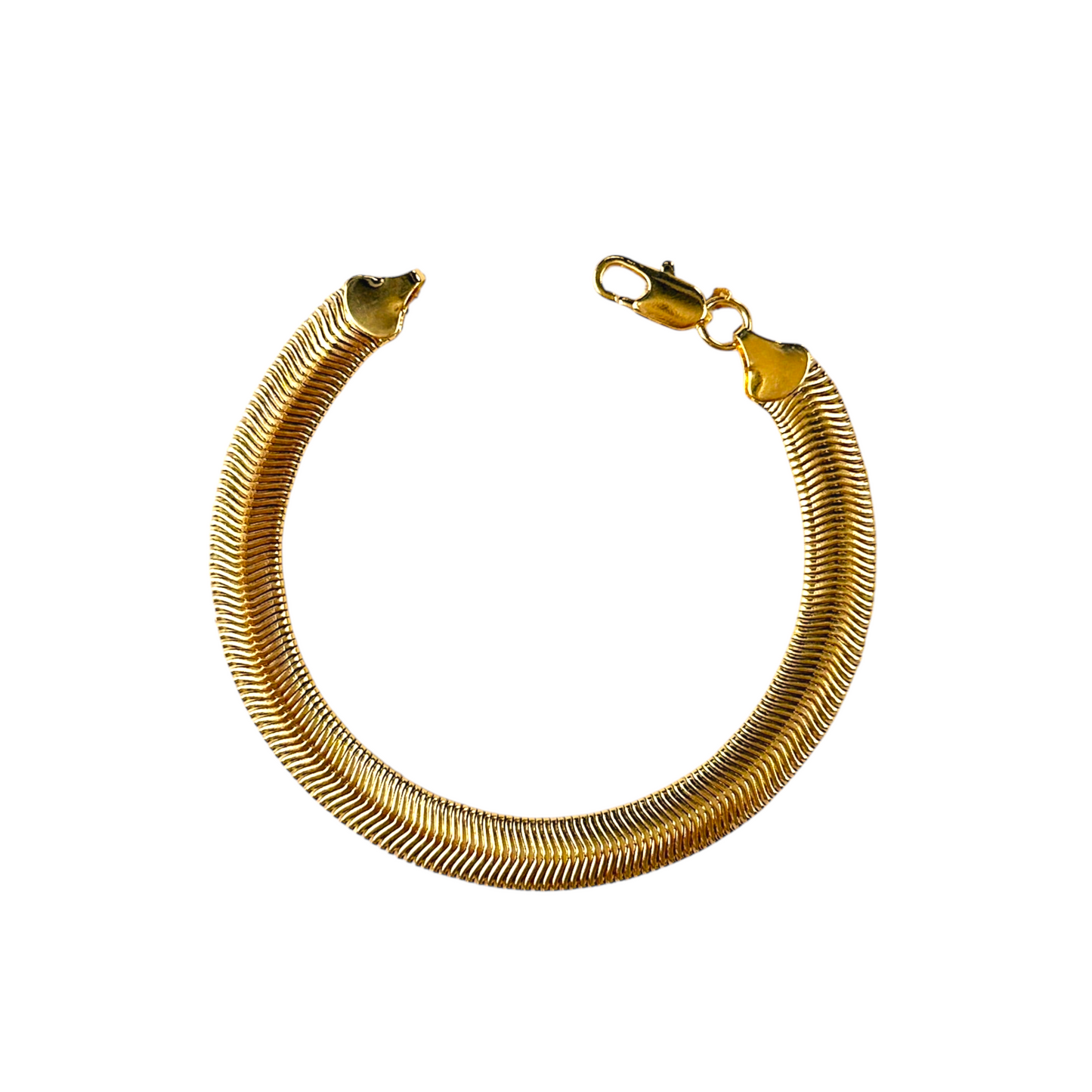 8mm Snake Chain 18k Gold filled Bracelet