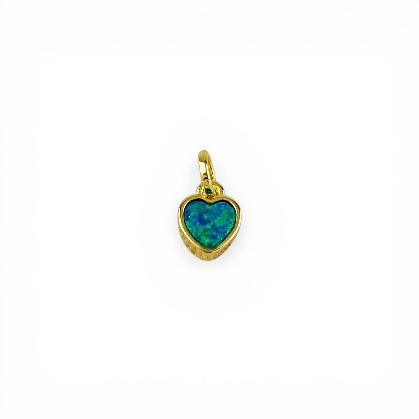 Heart Opal 13mm 18K Gold Filled Charm