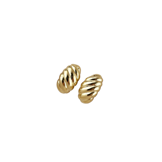 15mm Croissant Stud 18k Gold Filled Earrings