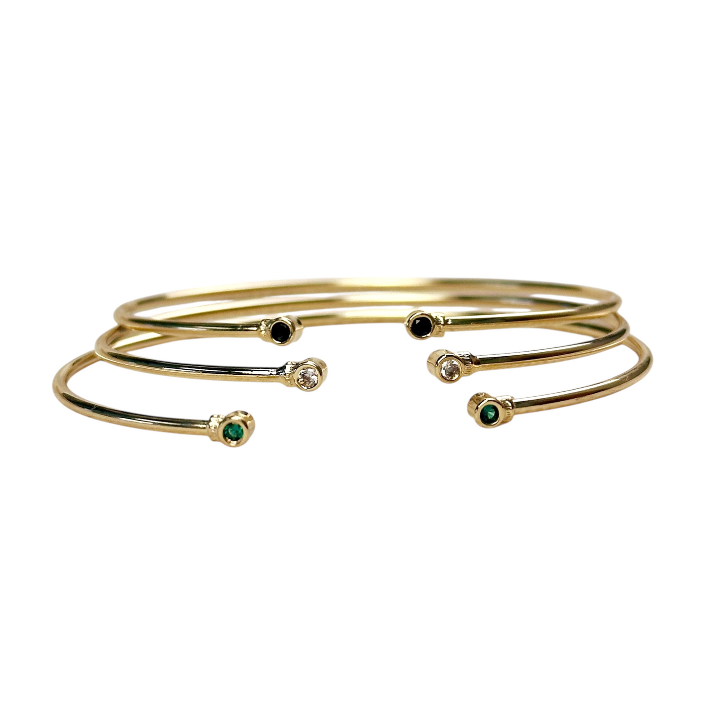 CZ Open Cuff 18k Gold Filled Bracelet