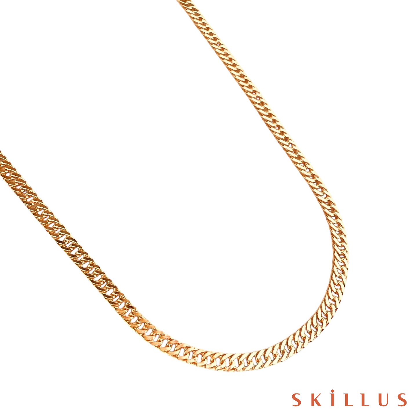 4mm Curb Link Chain 18k Gold Filled Necklace