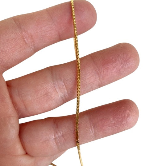 1.2mm Box Chain 18k Gold Filled Necklace