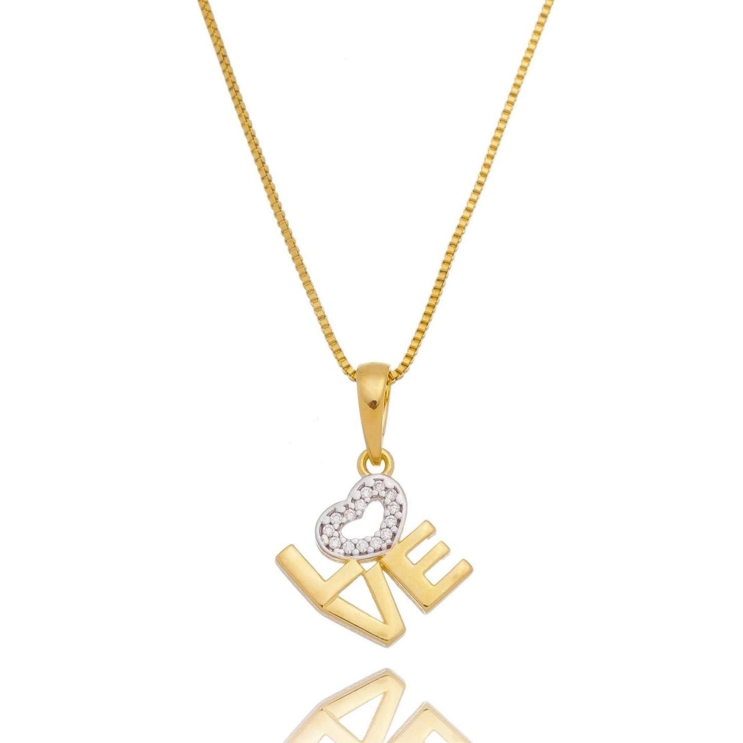 GoldFi 18K Gold Filled Love Letter Stack Necklace