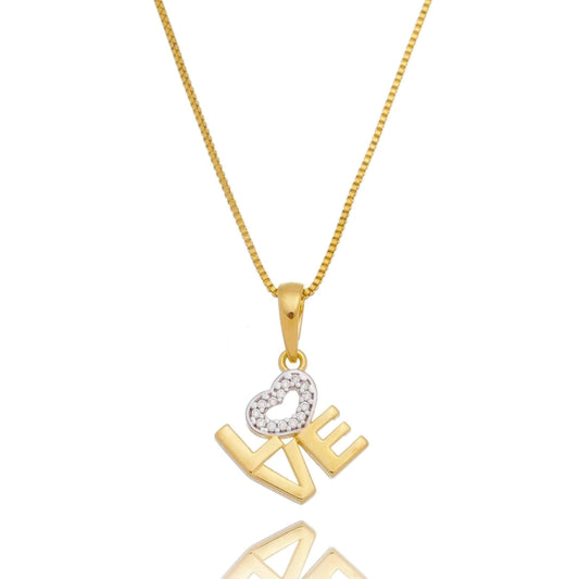 GoldFi 18K Gold Filled Love Letter Stack Necklace
