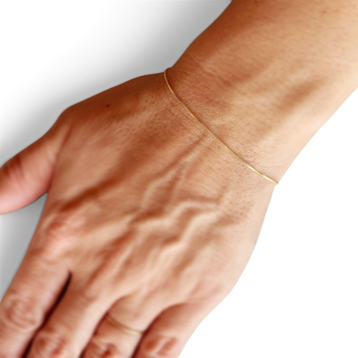 Box Chain 0.5mm 18K Gold Filled Bracelet