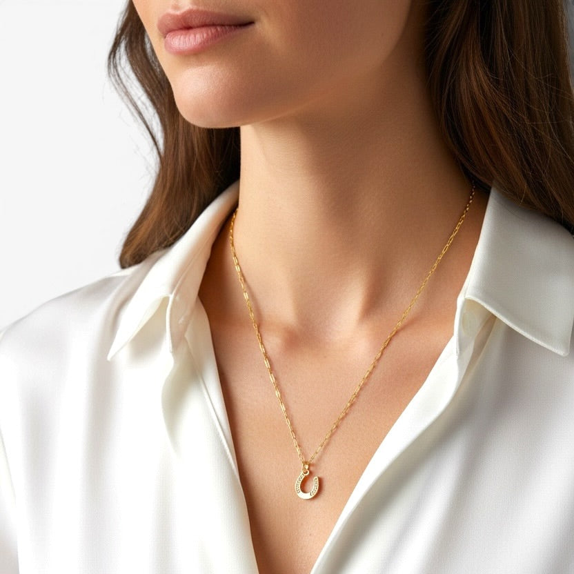 Horseshoe 18mm 18K Gold Filled Charm