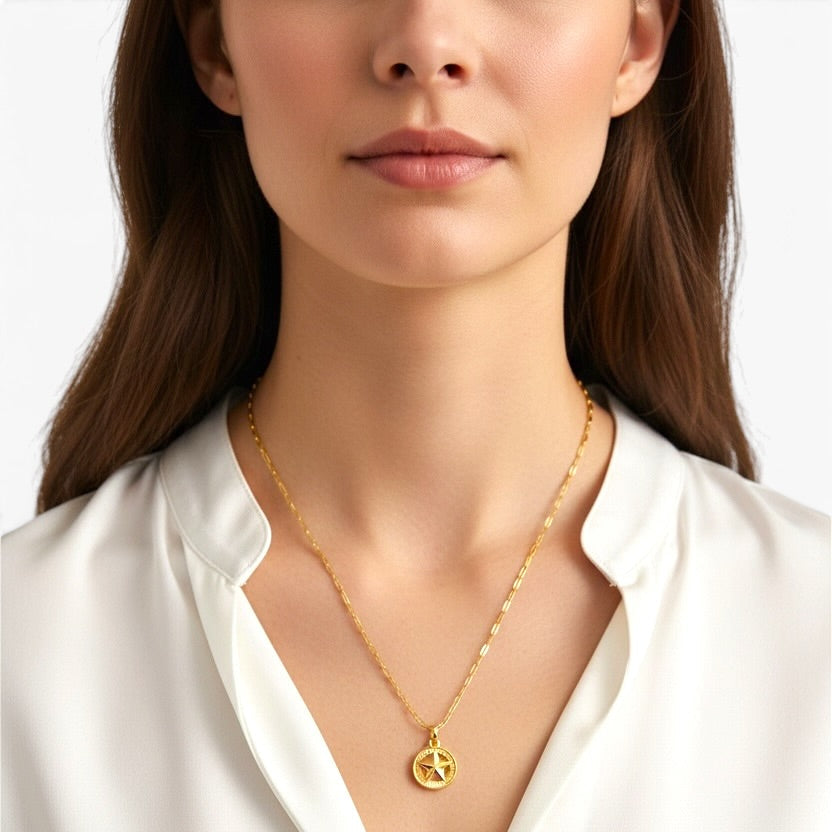 Lone Star 18mm 18K Gold Filled Charm