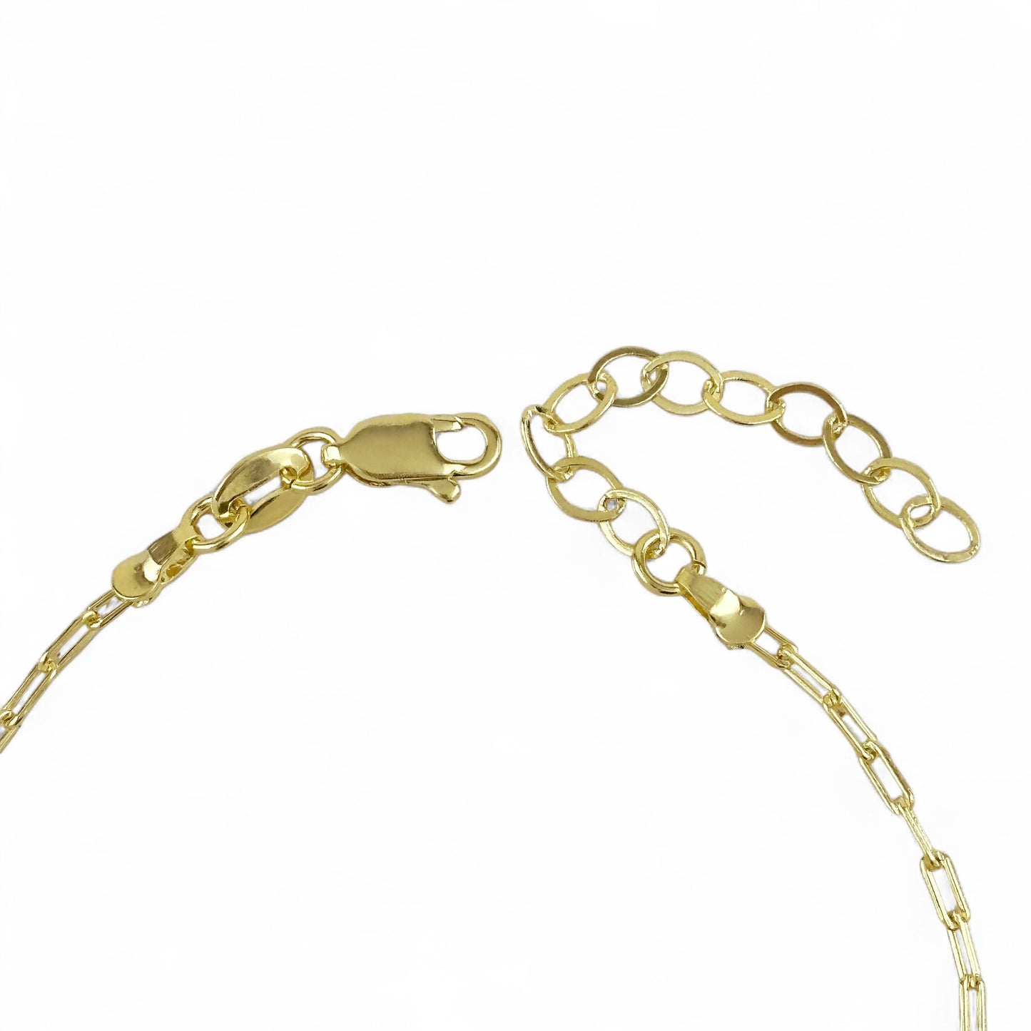 18K Gold Filled paperclip bracelet closure