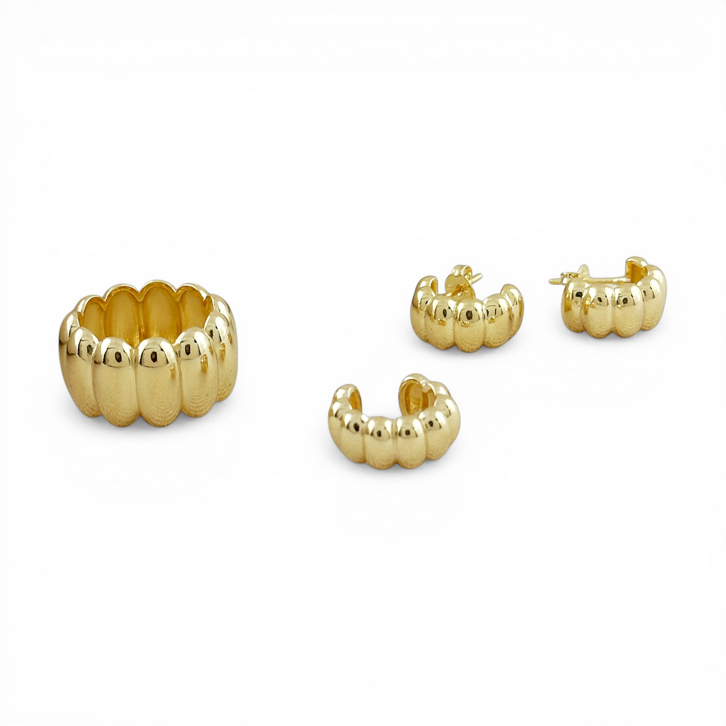 Scalloped 18K Gold Filled Ear Cuff