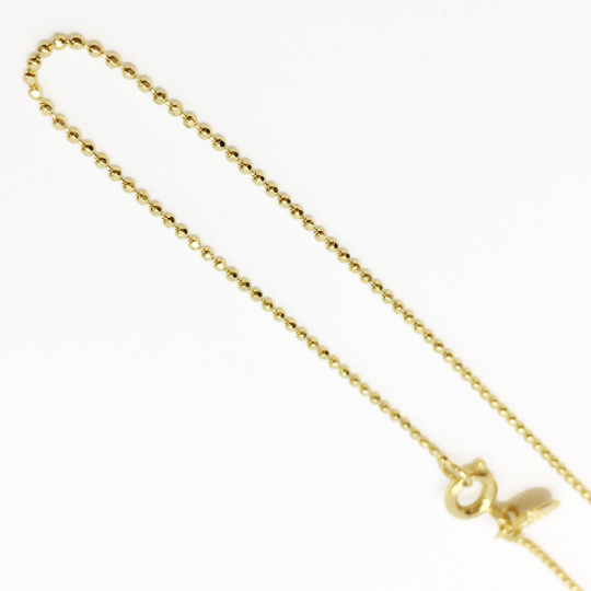 GoldFi 18k Gold Filled 1.0mm Ball Chain Diamond Cut Thin Delicate Chain
