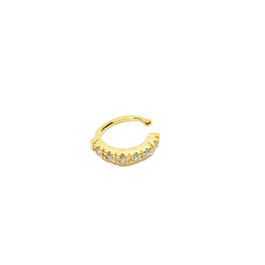GoldFi 18k Gold Filled Cubic Zirconia Ear Cuff Delicate With Six Clear CZ Wholesale Jewelry Supply