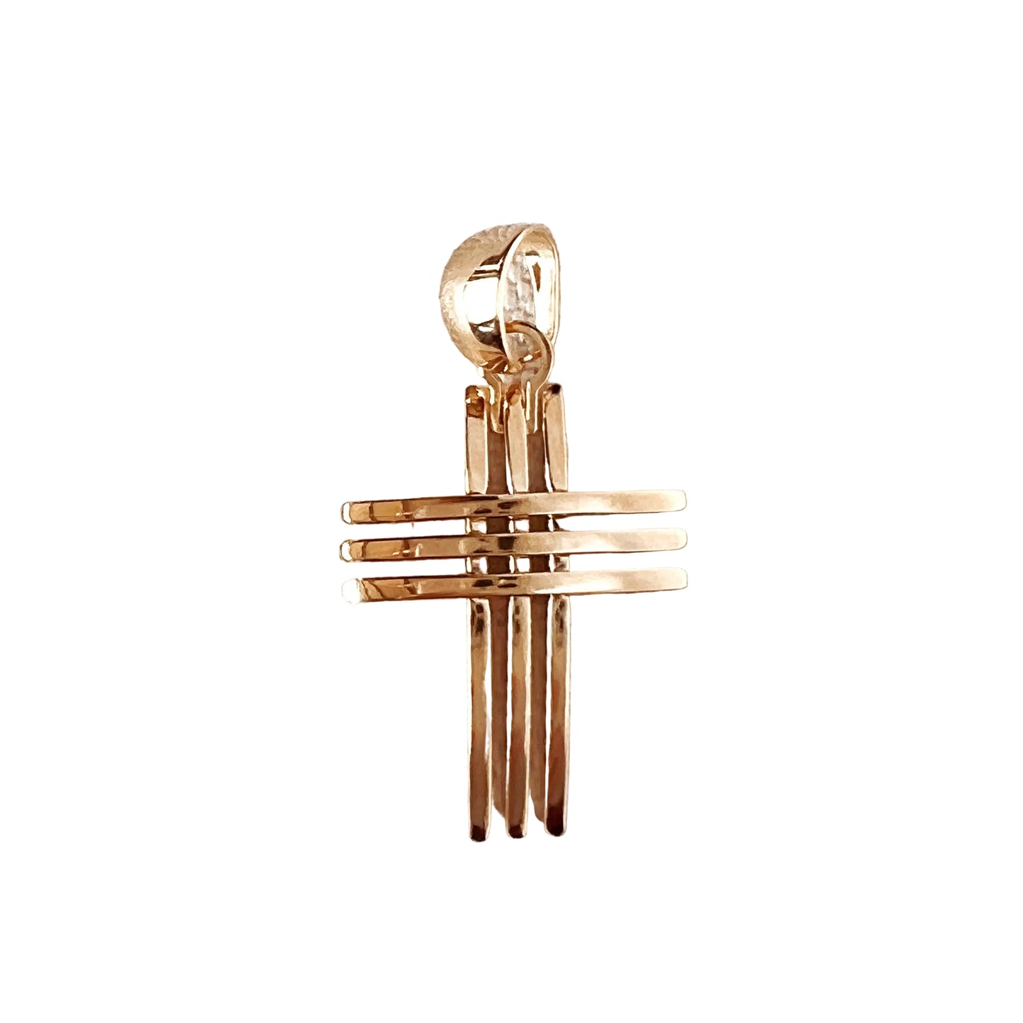 GoldFi 18k Gold Filled Deluxe Unisex Cross Pendant