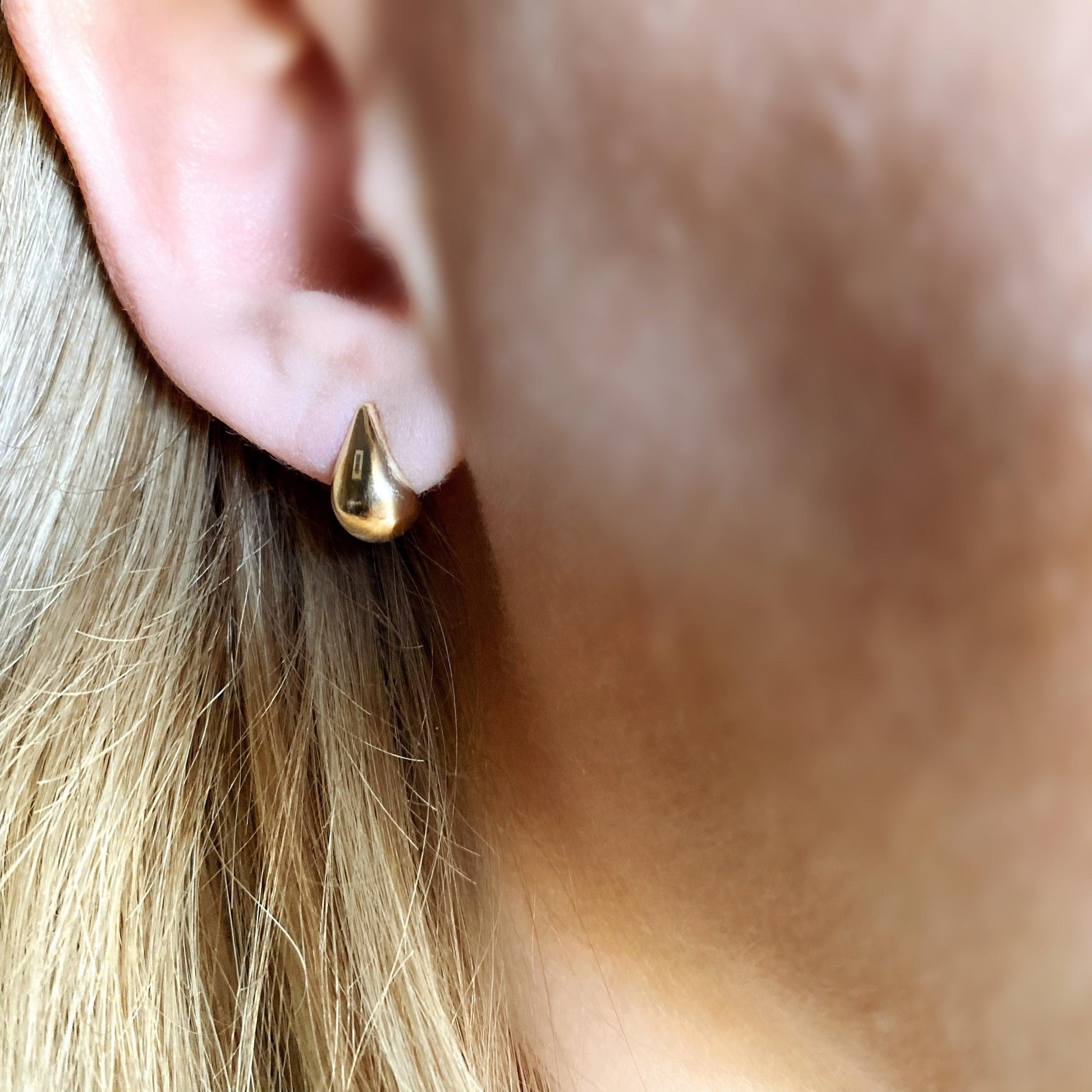 GoldFi 18k Gold Filled Teardrop Stud Earrings