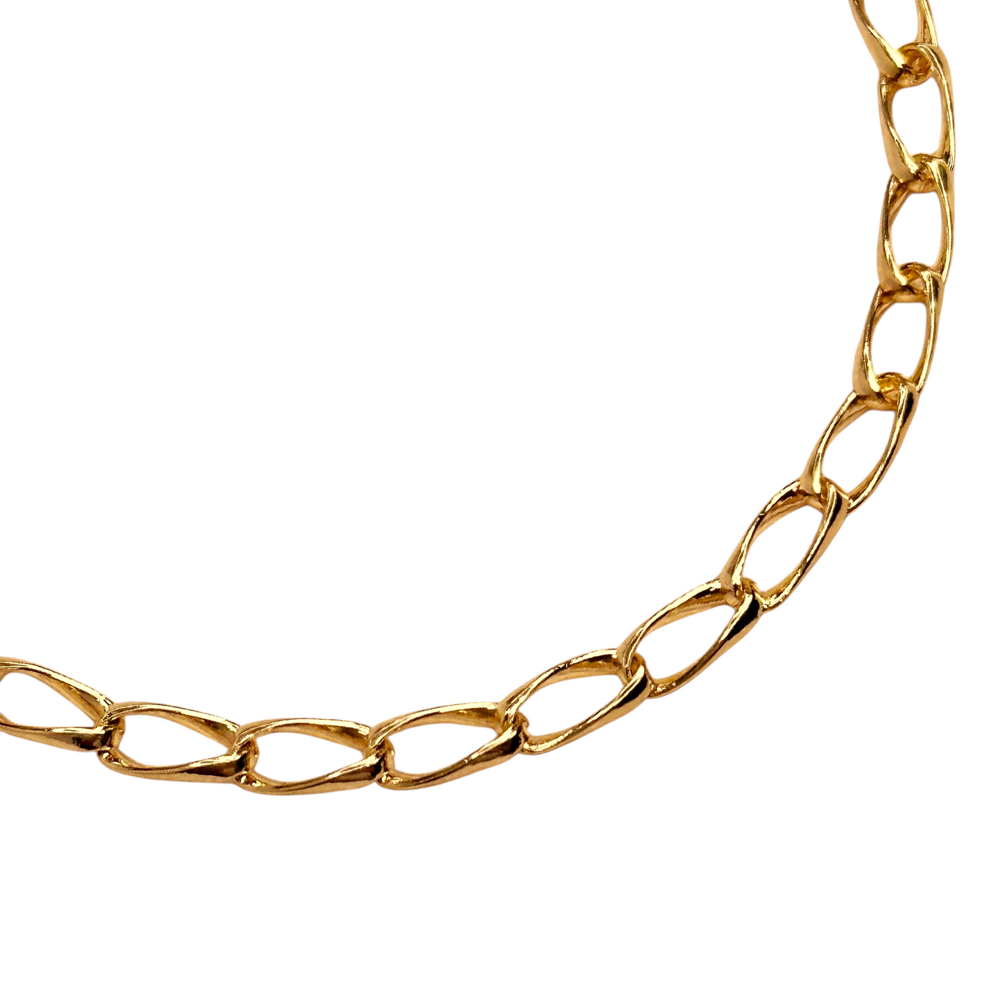 Twist Figaro Chain 18k Gold Bracelet