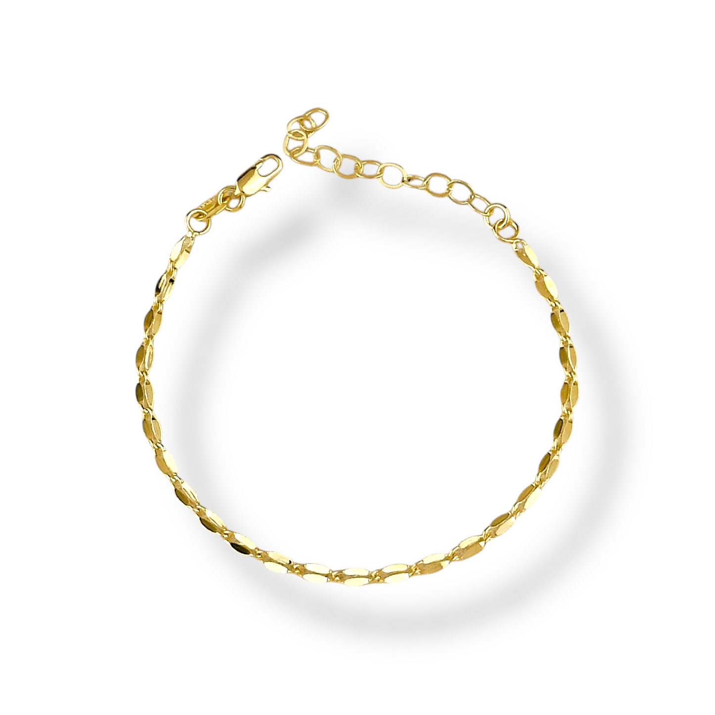 3mm Lip Chain 18k Gold Filled Bracelet