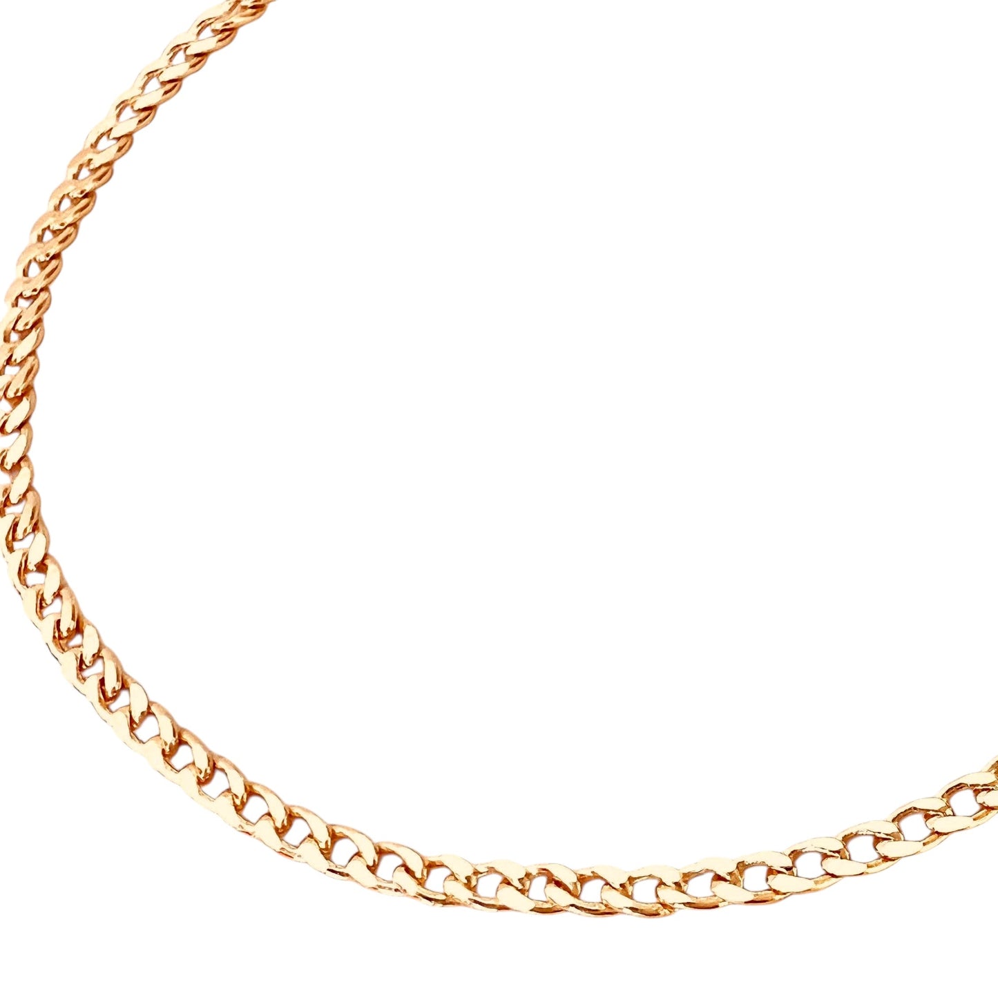 2mm Cuban Link Chain 18k Gold Filled Bracelet