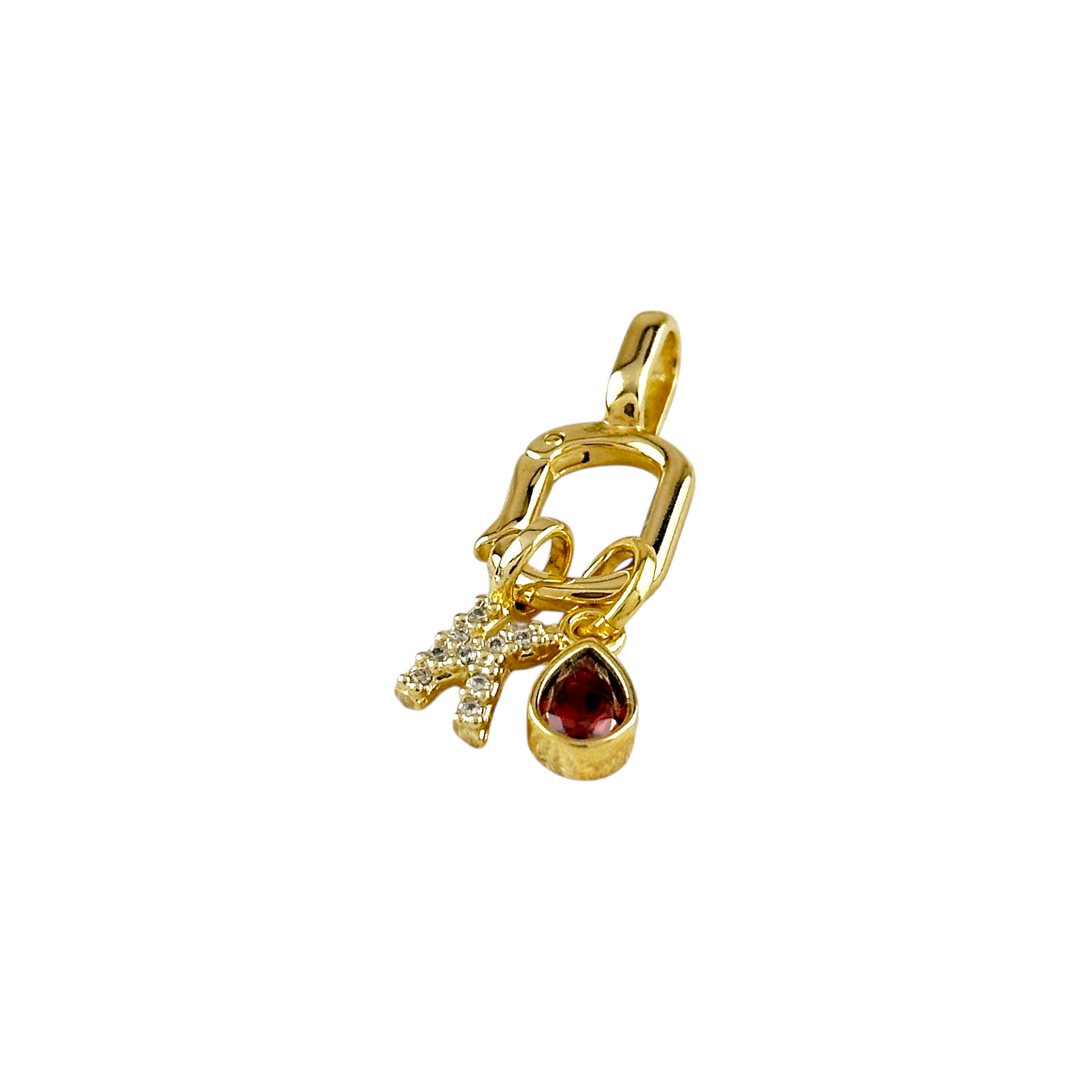 Mini Teardrop CZ Charm 18k Gold Filled Earring