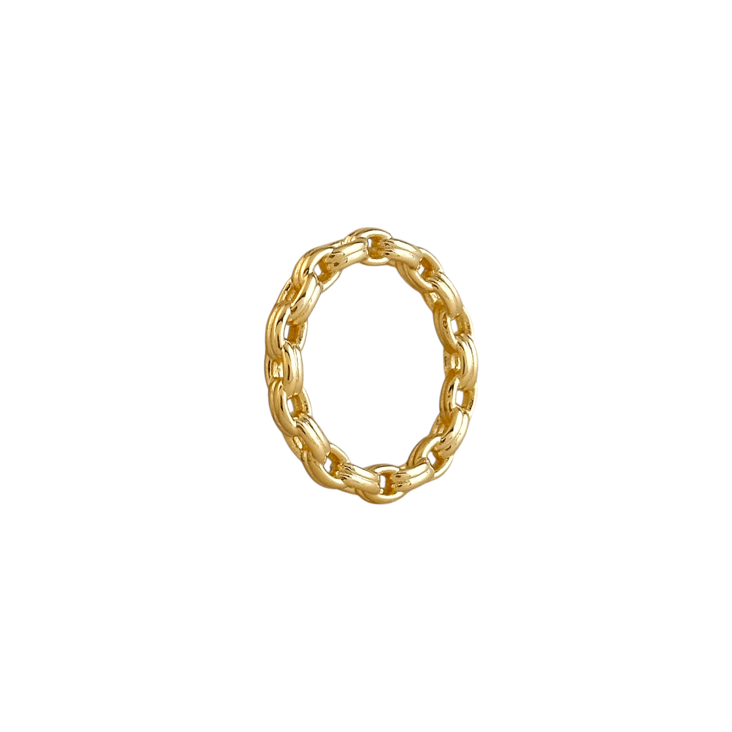 Double Link Chain 18k Gold Filled Ring