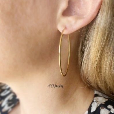 All Sizes Endless Hoop 18k Gold Filled Earrings