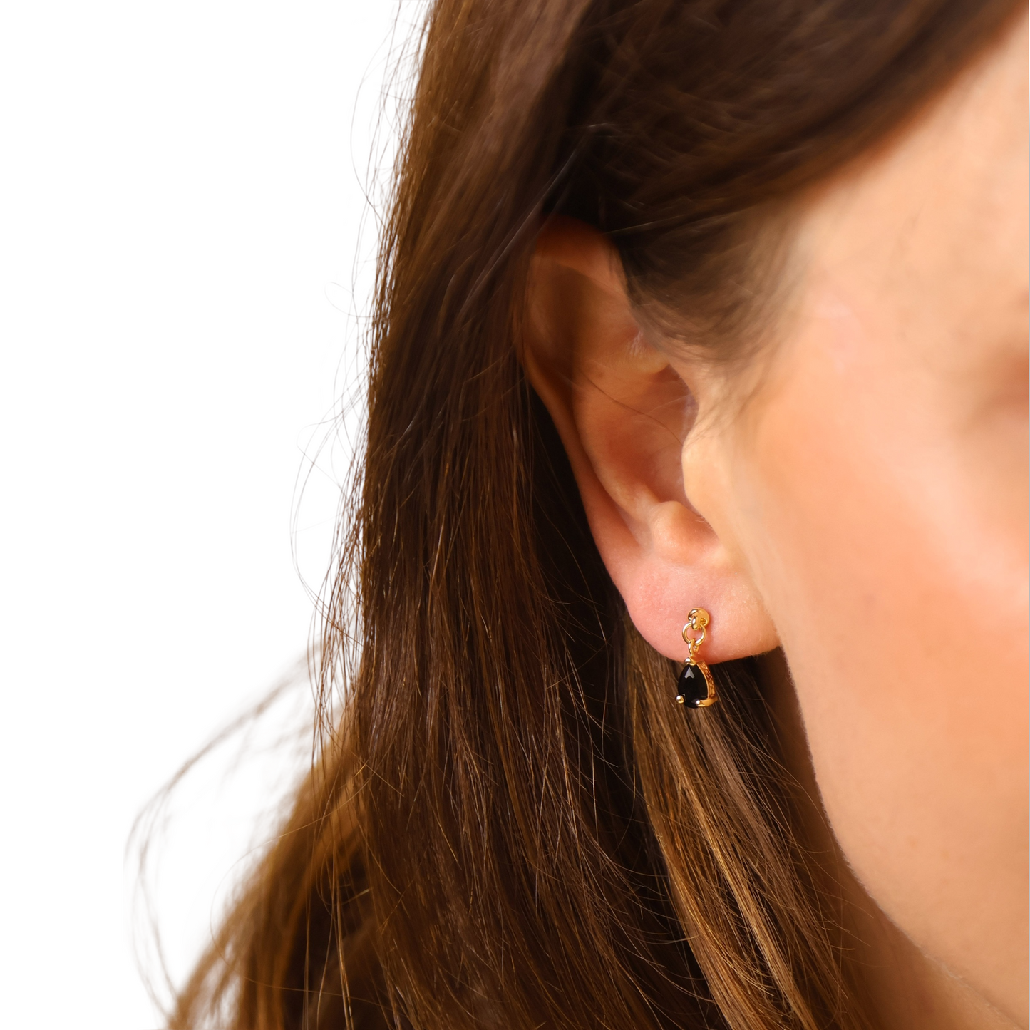 12mm Teardrop CZ Drop 18k Gold Filled Earrings